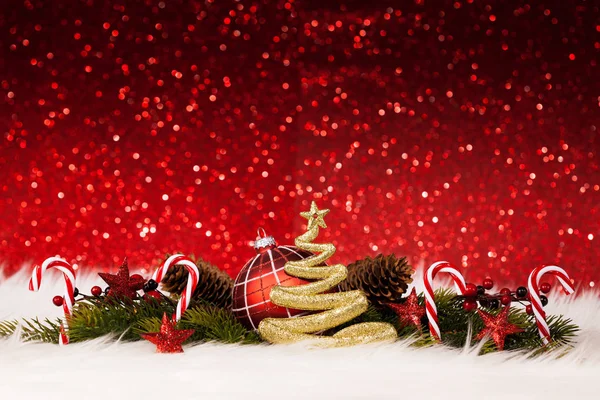 Decoración de Navidad - Brillante brillo dorado — Foto de Stock