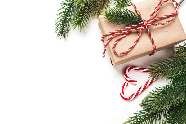 Weihnachtsgeschenk und Süßigkeiten — Stockfoto