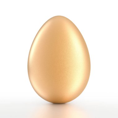 Boş Boş Yumurta beyaz arkaplanda izole edildi. 3d Hazırlama