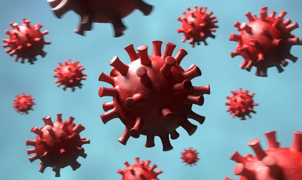 地球全体に感染している危険なコロナウイルス2019 Nconvウイルスの可視化 3Dレンダリング — ストック写真