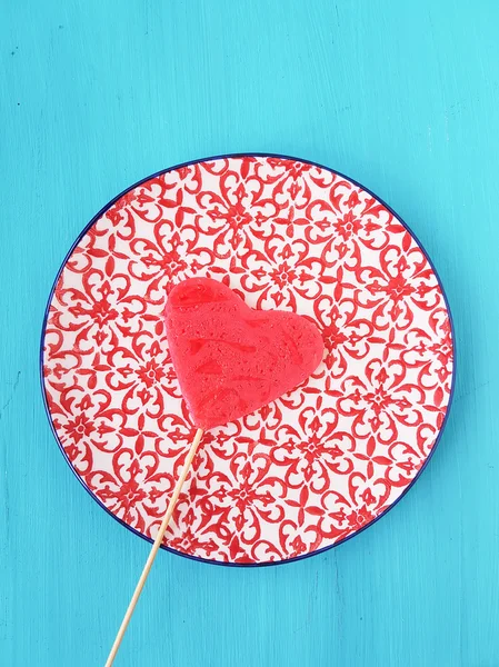 Heart shape lollipop — Stock Photo, Image