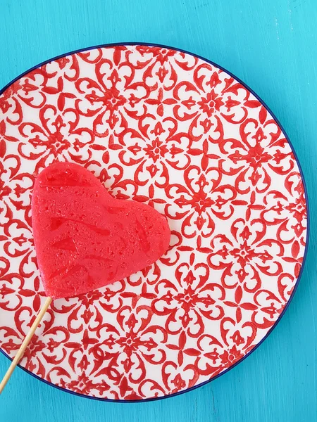 Heart shape lollipop — Stock Photo, Image