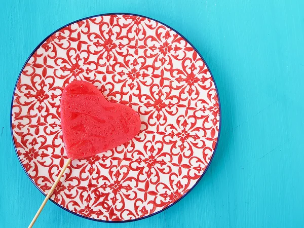 Hart vorm lolly — Stockfoto