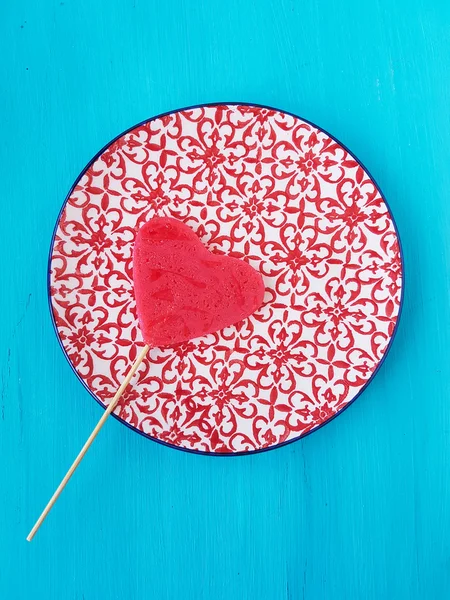 Heart shape lollipop — Stock Photo, Image