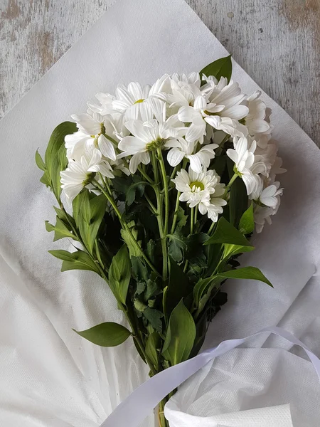 Bukiet kwiatów chryzantemy białej — Zdjęcie stockowe