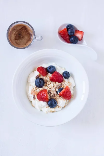 Muesli et café expresso — Photo