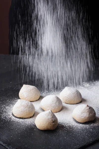 Sušenky s práškovým cukrem — Stock fotografie