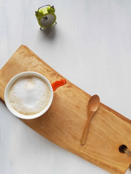 Café, uma caneca de café com leite — Fotografia de Stock