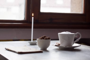 een kopje koffie latte