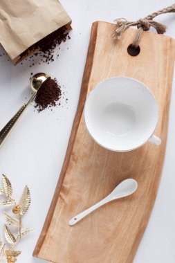 Kahve, latte, cappuccino boş bir fincan