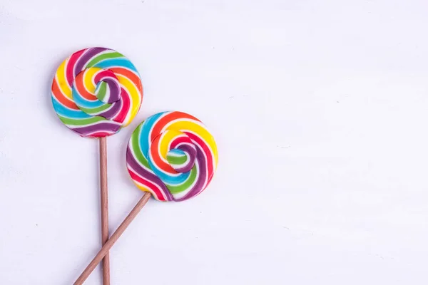 Lollipops on a white background — Stock Photo, Image