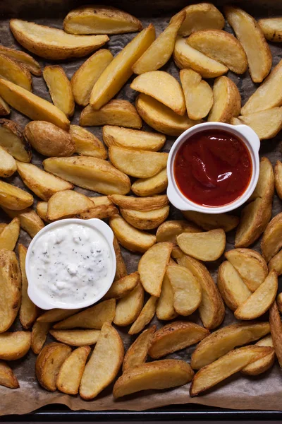 Baked potatoes finger — Stock Photo, Image