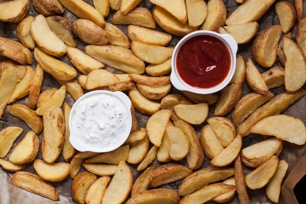 Baked potatoes finger — Stock Photo, Image