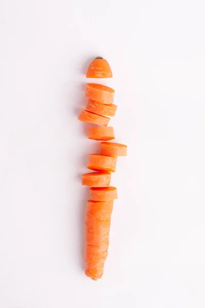 Carrot slices on a white background — Stock Photo, Image