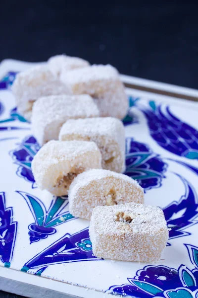 Turkish Delights in a plate — Stock Photo, Image