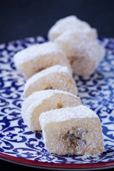 Turkish Delights in a plate — Stock Photo, Image