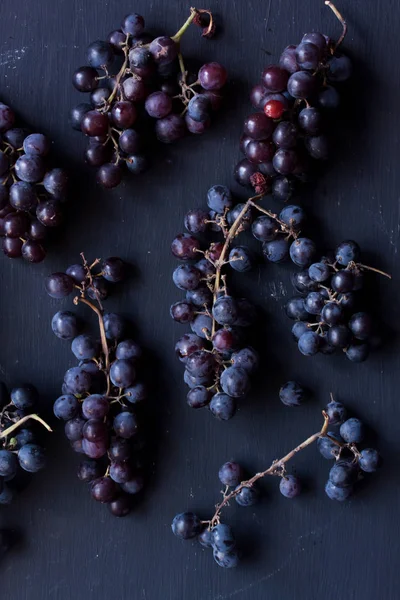 Biologische zwart druiven — Stockfoto
