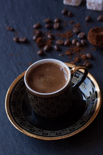 Turkish coffee and Turkish delight — Stock Photo, Image