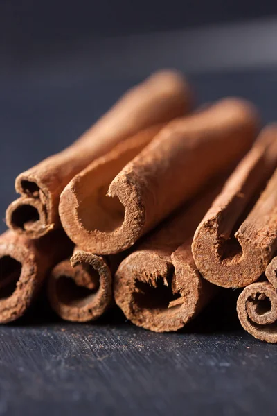 Cinnamon Sticks Spice Black Background — Stock Photo, Image