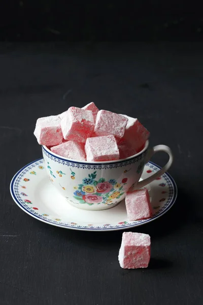 Marmeladkonfekt Med Rose Smaksatt Lokum — Stockfoto