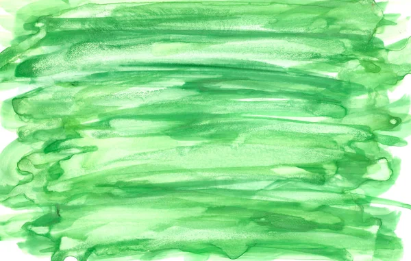 手工绿色水彩背景 — 图库照片