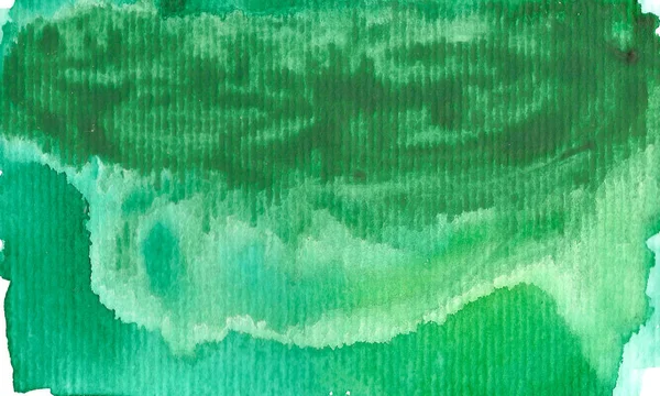 Handmade Watercolor Green Background — Stock Photo, Image
