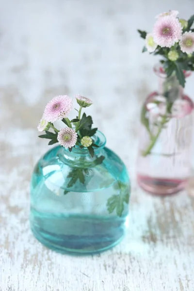 Chrysant Bloemen Vaas — Stockfoto