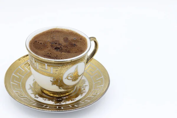 Türkischer Kaffee Auf Weißem Hintergrund — Stockfoto