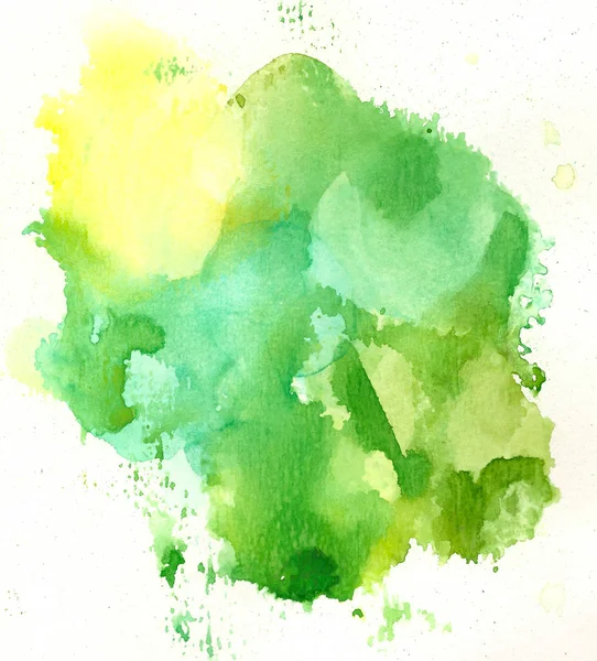 Hand Drawn Watercolor Green Yellow Background — Stock Photo, Image