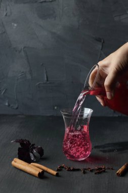 Geleneksel Türk Türkçesi Basil şurubu, şerbet, içki