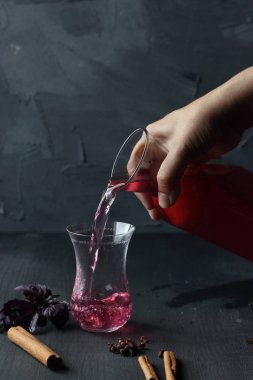 Geleneksel Türk Türkçesi Basil şurubu, şerbet, içki