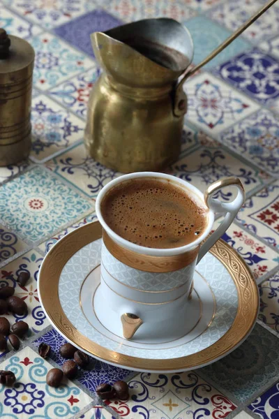 Türk Kahvesi Türk Lokumu — Stok fotoğraf