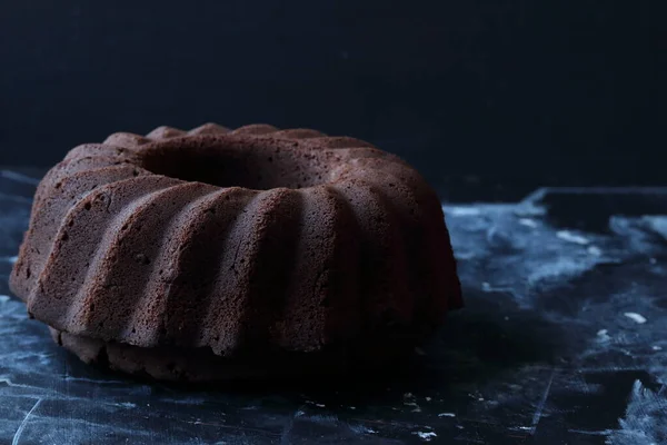 Домашній Шоколадний Торт Шоколадним Соусом — стокове фото