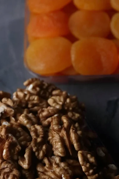 Dried Apricot Walnut — Stock Photo, Image