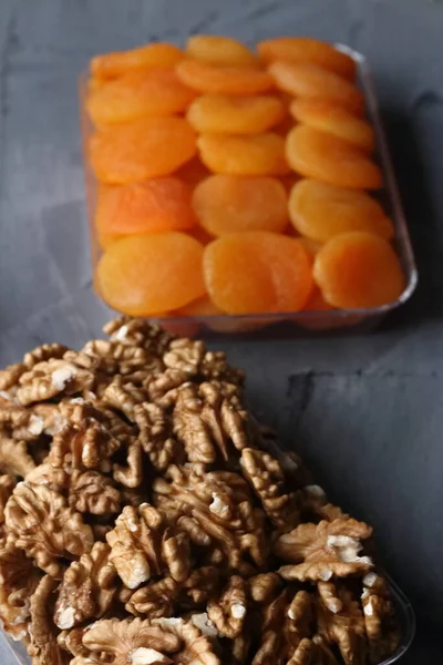 Dried Apricot Walnut — Stock Photo, Image