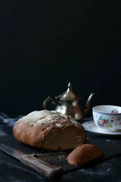 Pão Caseiro Pão Trigo Integral — Fotografia de Stock