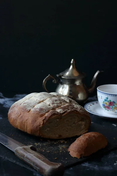 Pão Caseiro Pão Trigo Integral — Fotografia de Stock