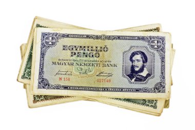 İzole eski Macar bir milyon pengo para birimi