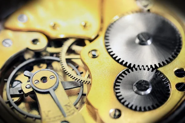 Three similar old pocket watch mechanism isolated — Stock Photo, Image