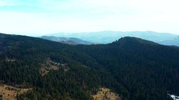 Krásné Bezpilotní Lety Nad Lesy Krásným Výhledem Hory Lesy — Stock video