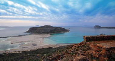  Balos Beach Yunanistan Crete adasındaki manzara.