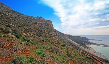  Balos Beach Yunanistan Crete adasındaki manzara.