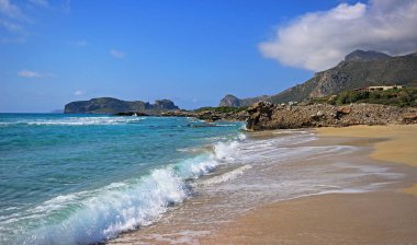  Balos Beach Yunanistan Crete adasındaki manzara.
