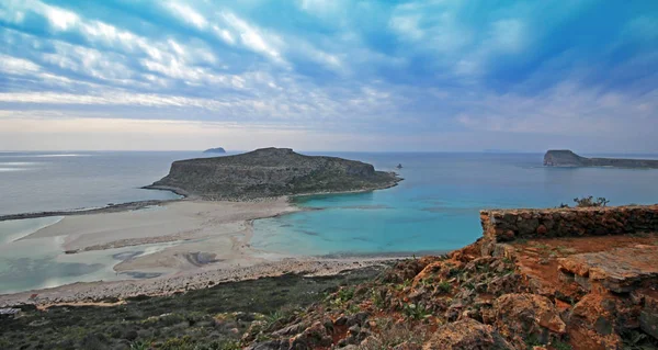 Paisagem de Balos praia na ilha de Creta, na Grécia . — Fotografia de Stock