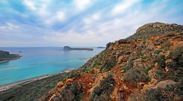 Paisagem de Balos praia na ilha de Creta, na Grécia . — Fotografia de Stock