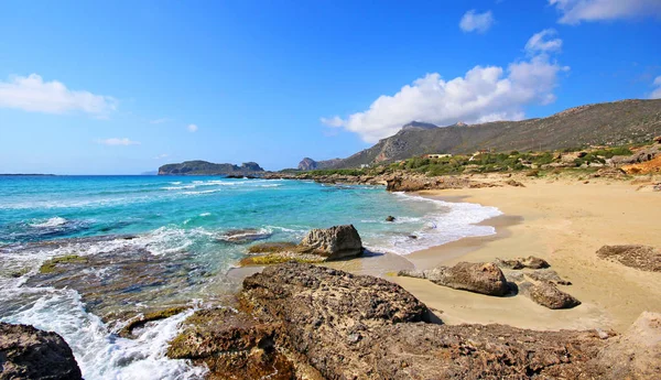 Paisaje de la playa de Balos en la isla de Creta en Grecia . — Foto de Stock