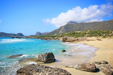  Balos Beach Yunanistan Crete adasındaki manzara.