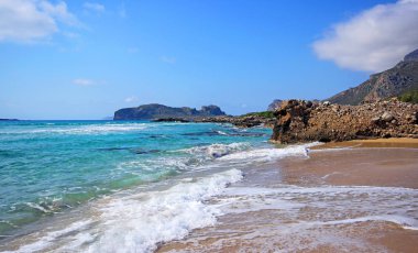  Balos Beach Yunanistan Crete adasındaki manzara.