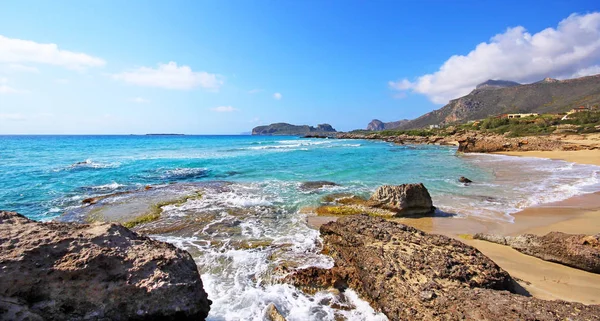 Paisaje de la playa de Balos en la isla de Creta en Grecia . — Foto de Stock