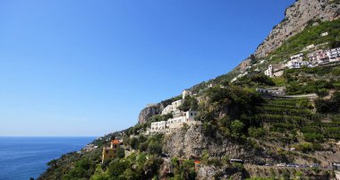 Güzel Amalfi sahili manzarası. İtalya